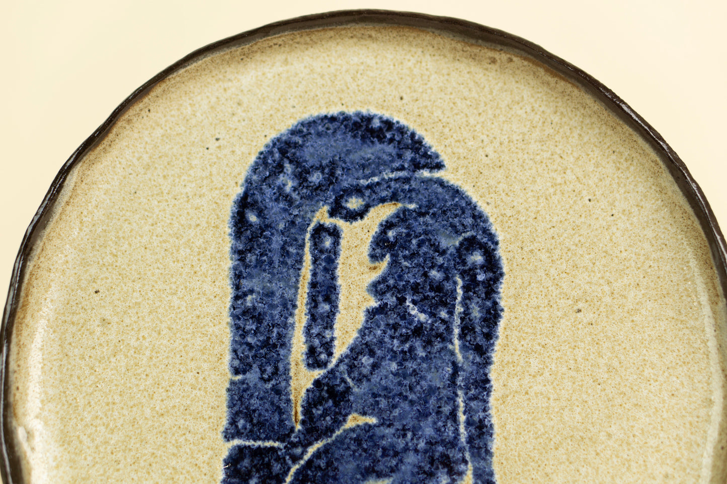“Exhausted…” ceramic plate, Mariia Luchuk