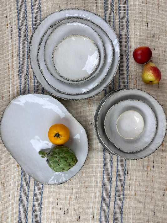 White Coral Collection Stoneware Dinnerware Set