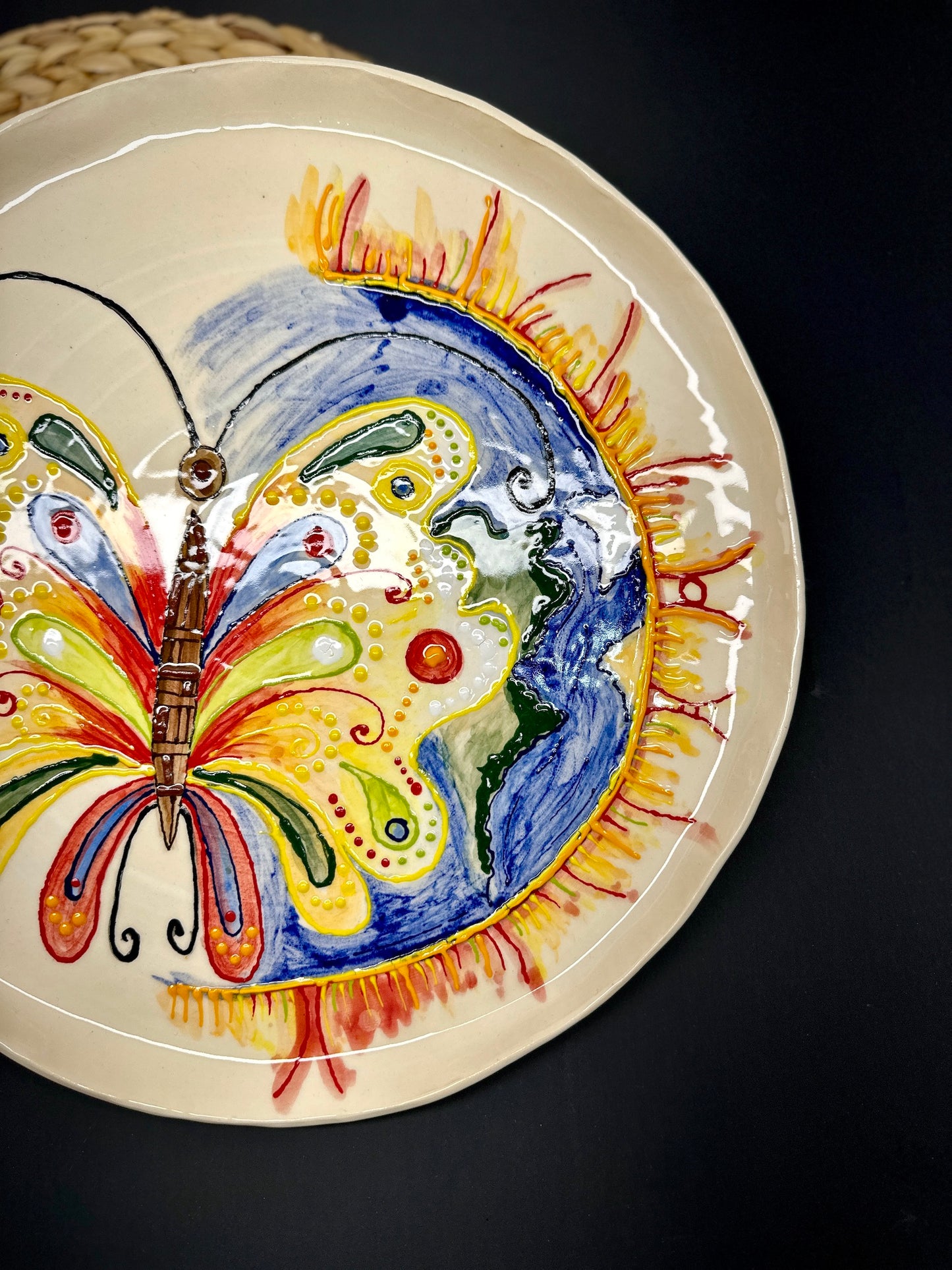 “Beauty will save the world” ceramic plate, Mariia Luchuk
