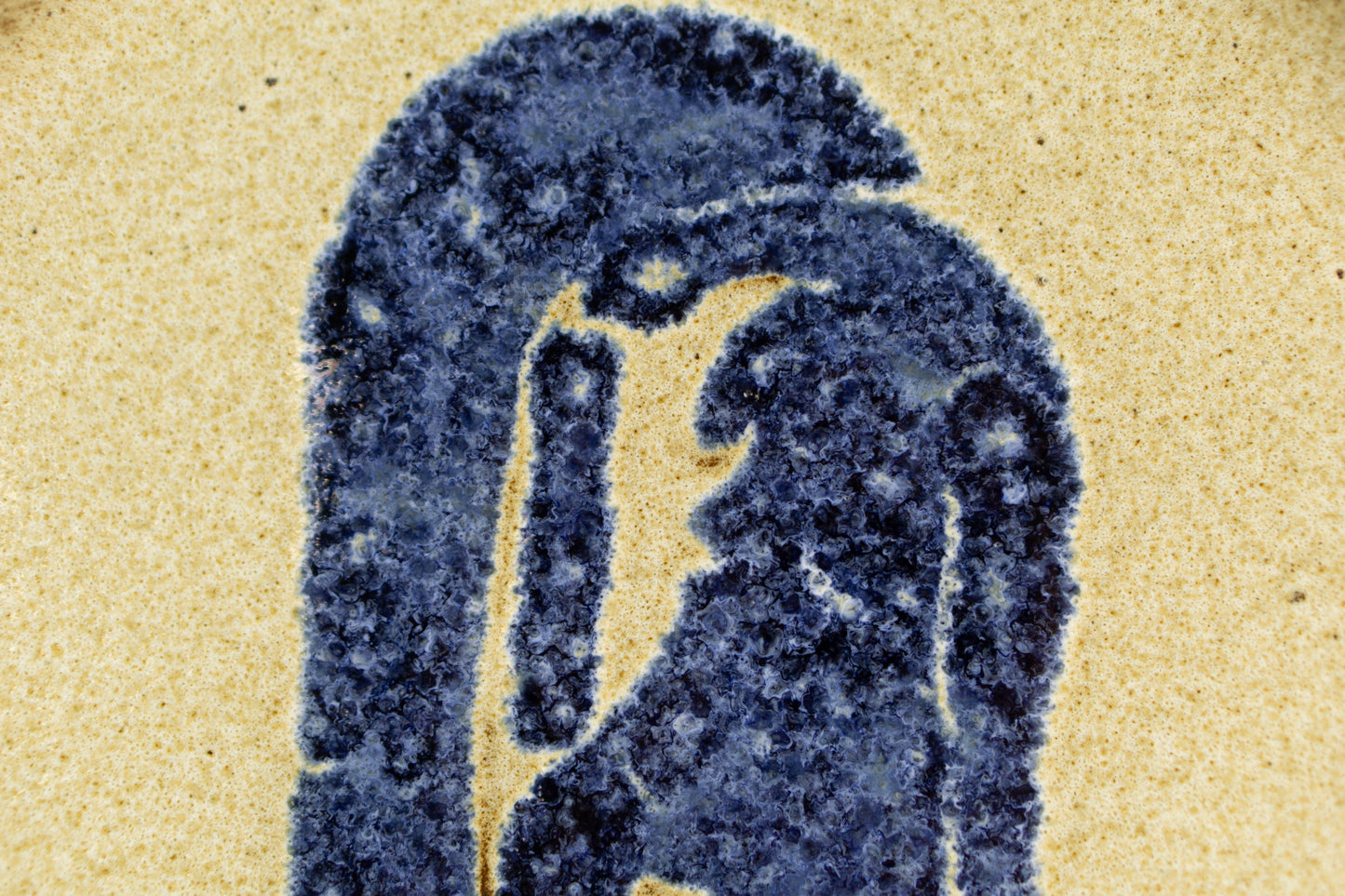 “Exhausted…” ceramic plate, Mariia Luchuk