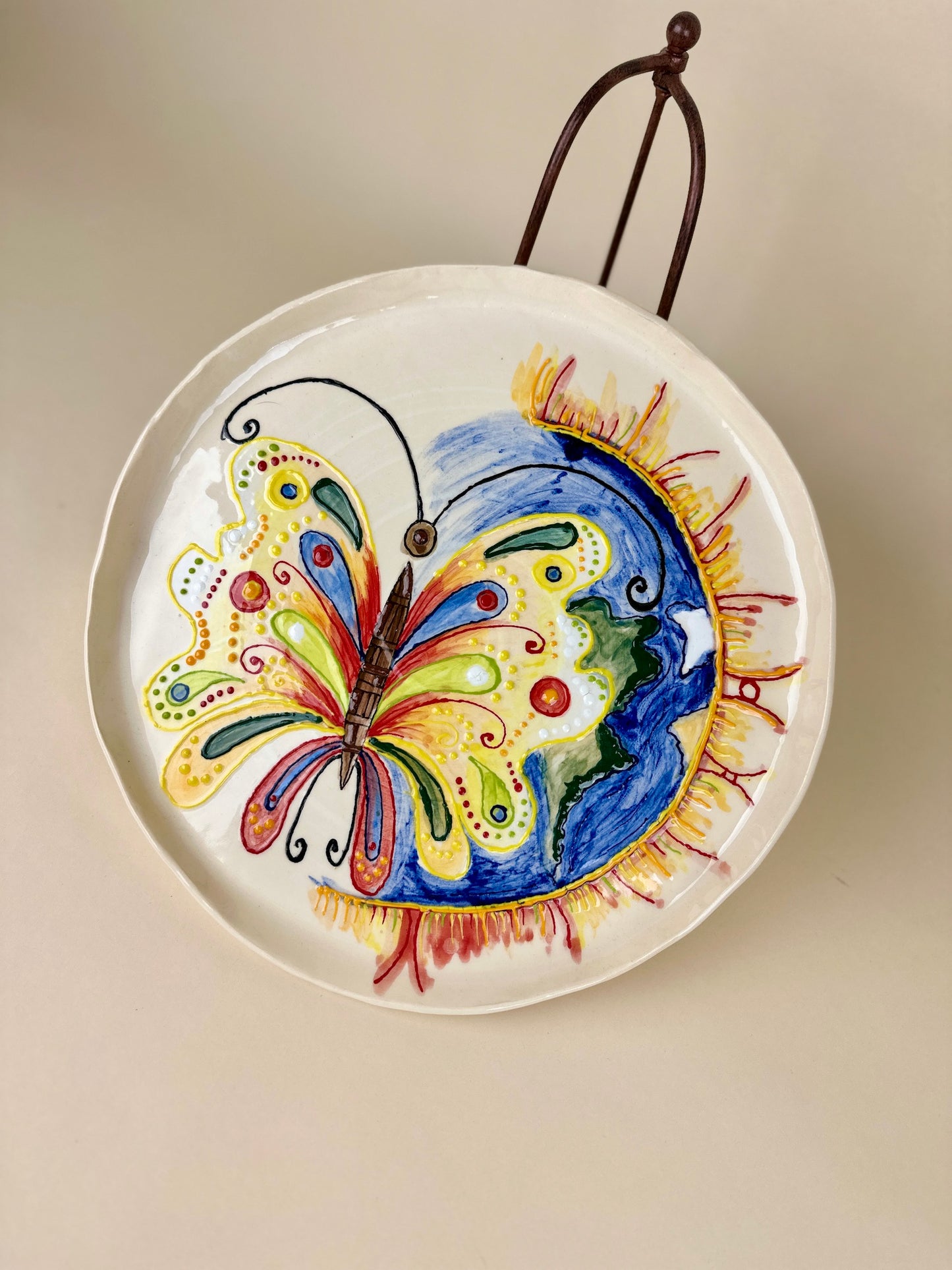 “Beauty will save the world” ceramic plate, Mariia Luchuk
