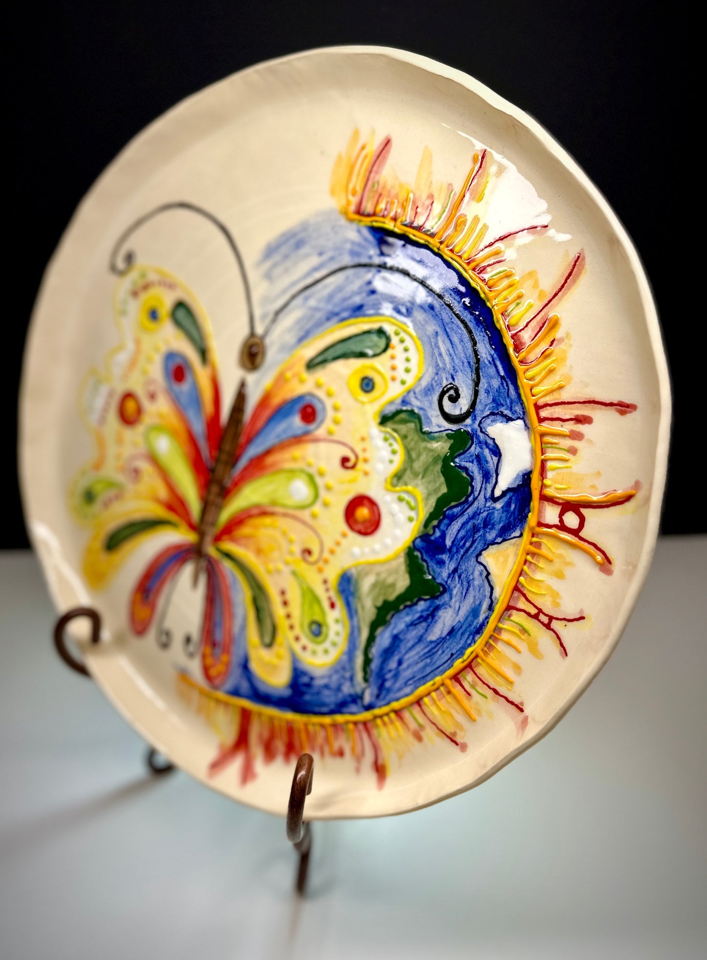 “Beauty will save the world” ceramic plate, Mariia Luchuk