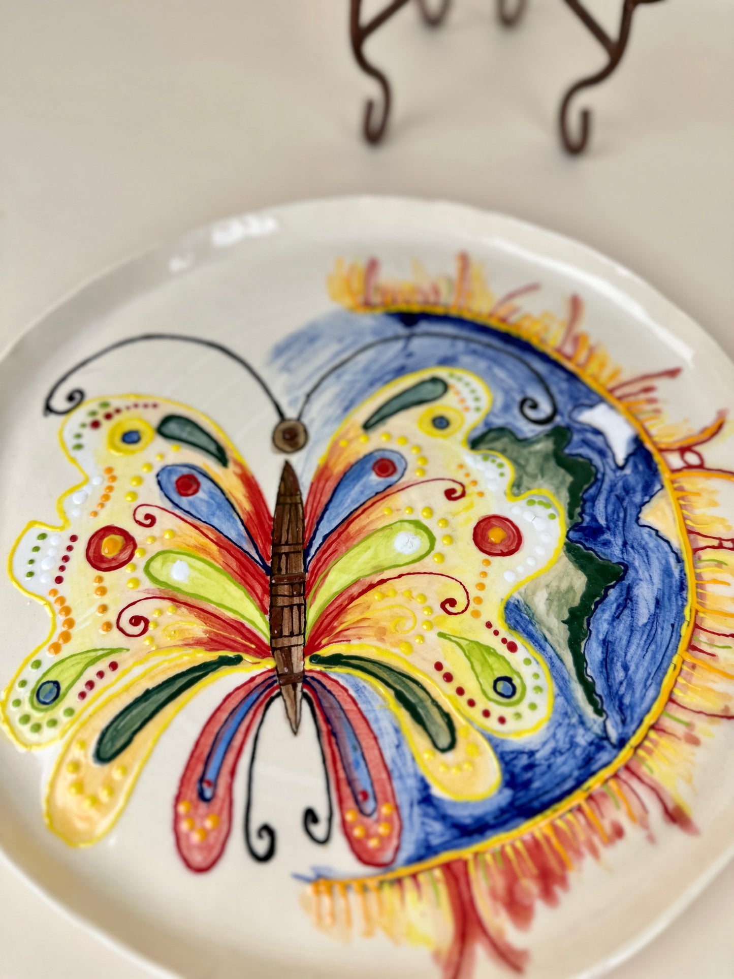 “Beauty will save the world” ceramic plate, Mariia Luchuk