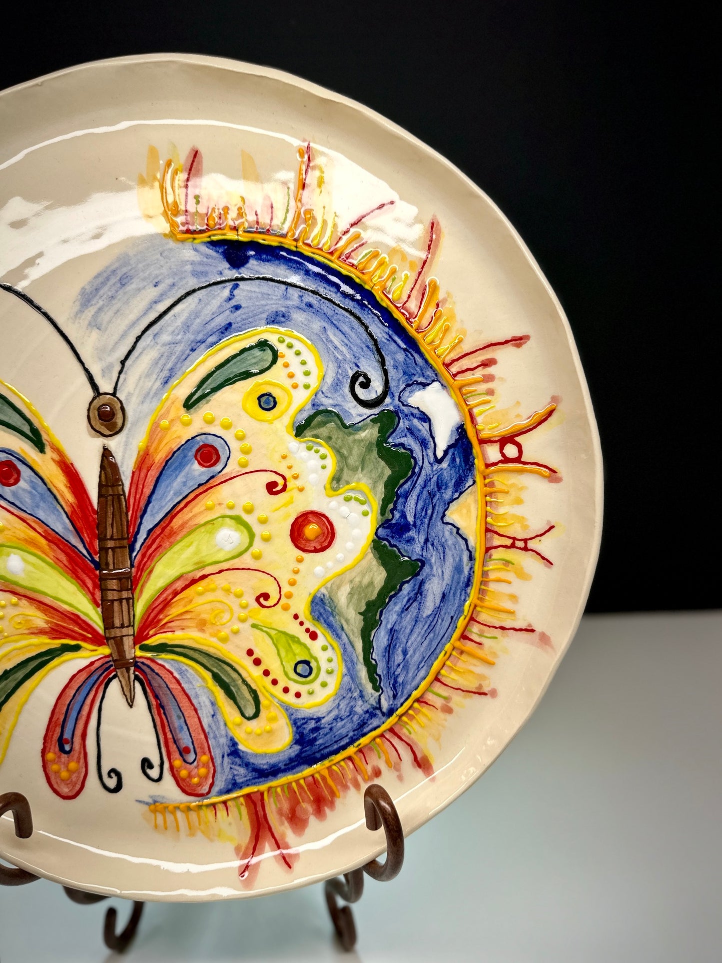“Beauty will save the world” ceramic plate, Mariia Luchuk