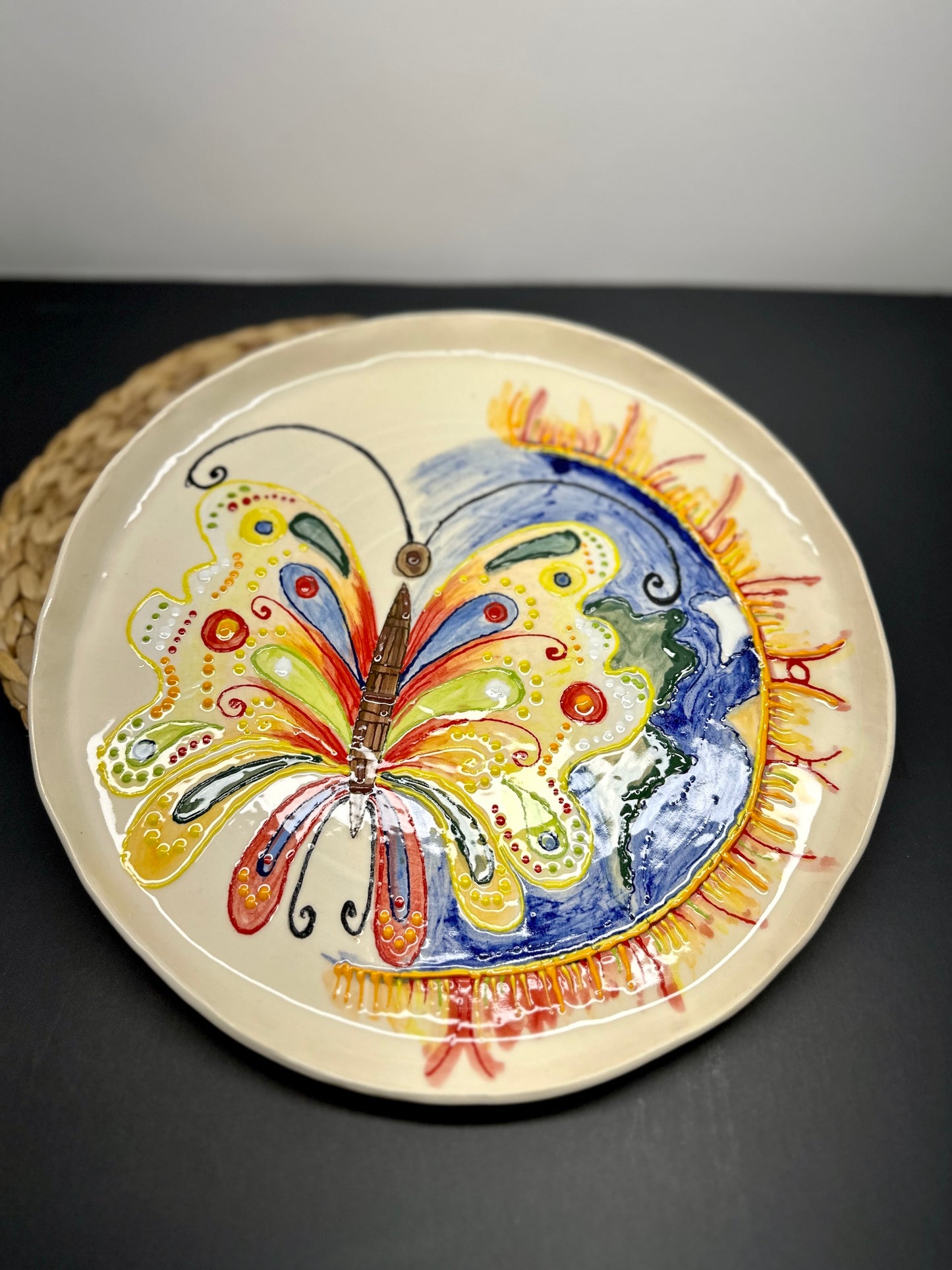 “Beauty will save the world” ceramic plate, Mariia Luchuk