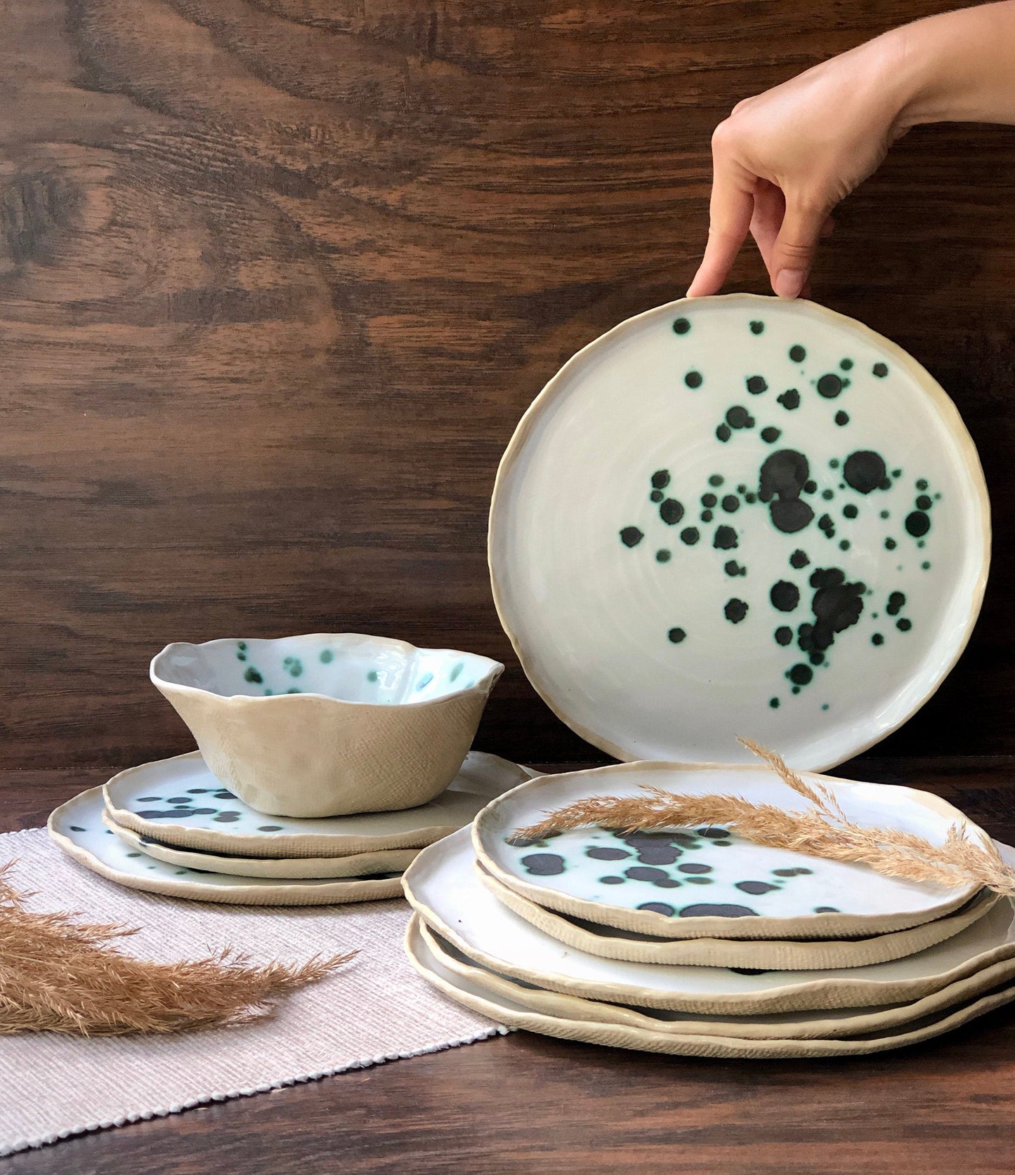 Lush Copper Flecks Dinnerware Set