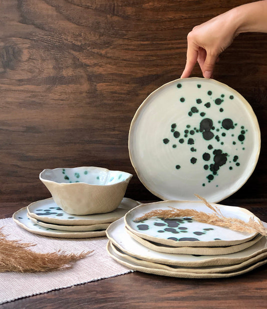 Lush Copper Flecks Collection Dinnerware Set