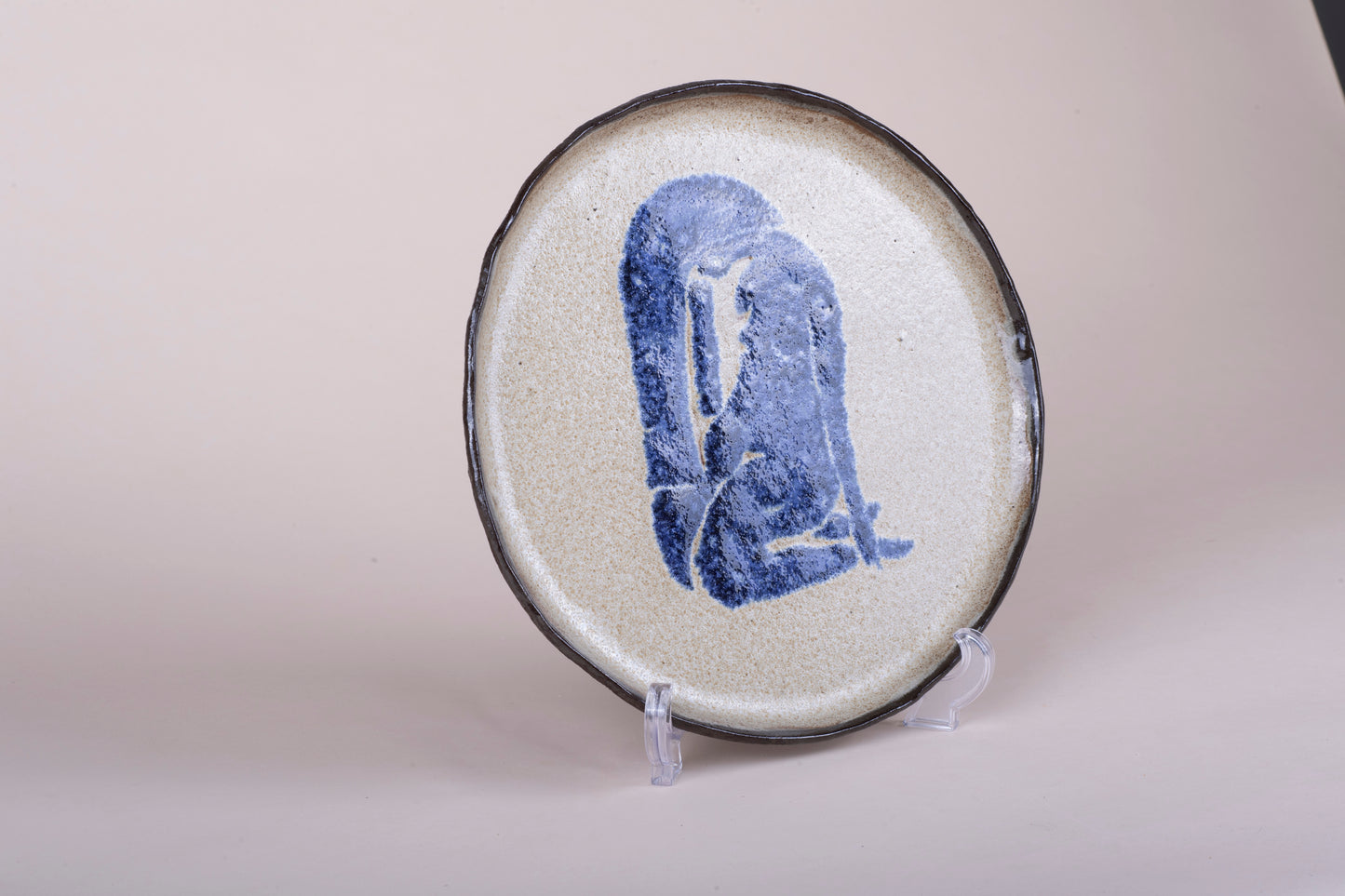 “Exhausted…”  ceramic plate, Mariia Luchuk
