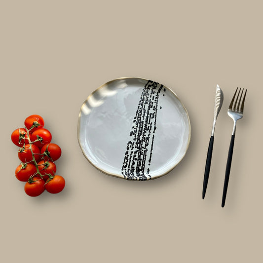 Black Splash Salad/Side Plate