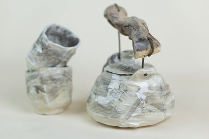 “Feral Kettle” curved ceramic tea set, Mariia Luchuk