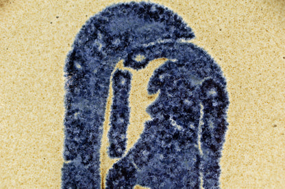 “Exhausted…”  ceramic plate, Mariia Luchuk