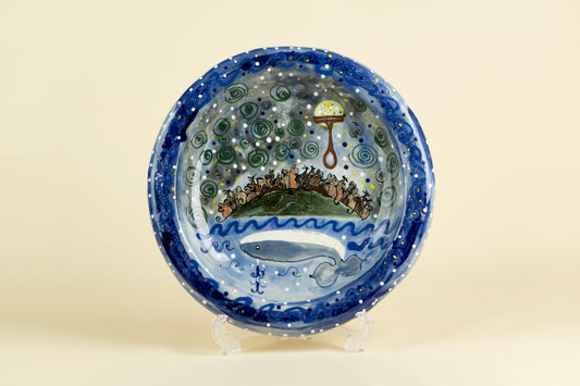 “Rat Race” or “Choice” ceramic plate, Mariia Luchuk