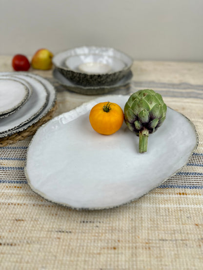 White Coral Stoneware Dinnerware Set