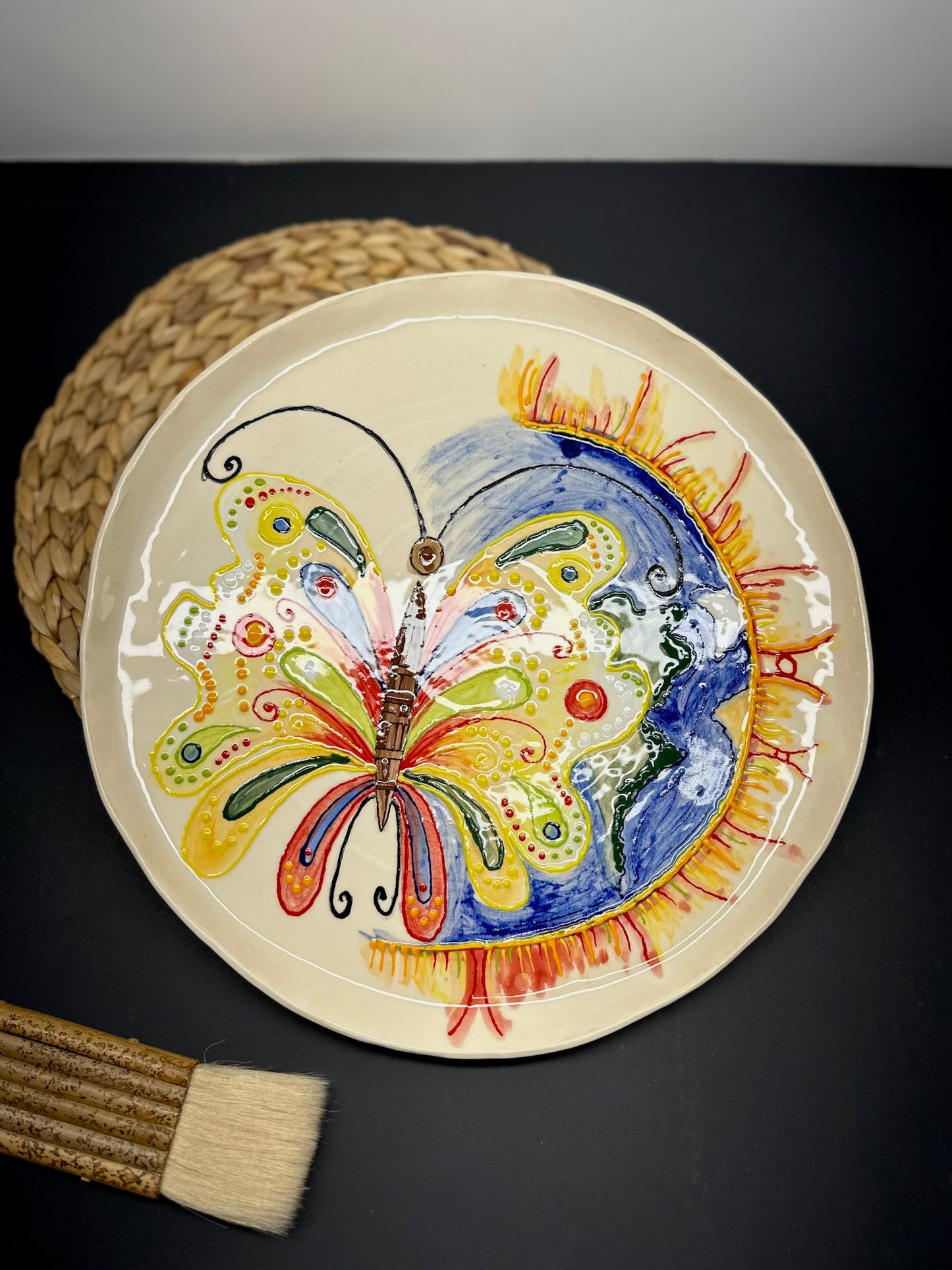 “Beauty will save the world” ceramic plate, Mariia Luchuk