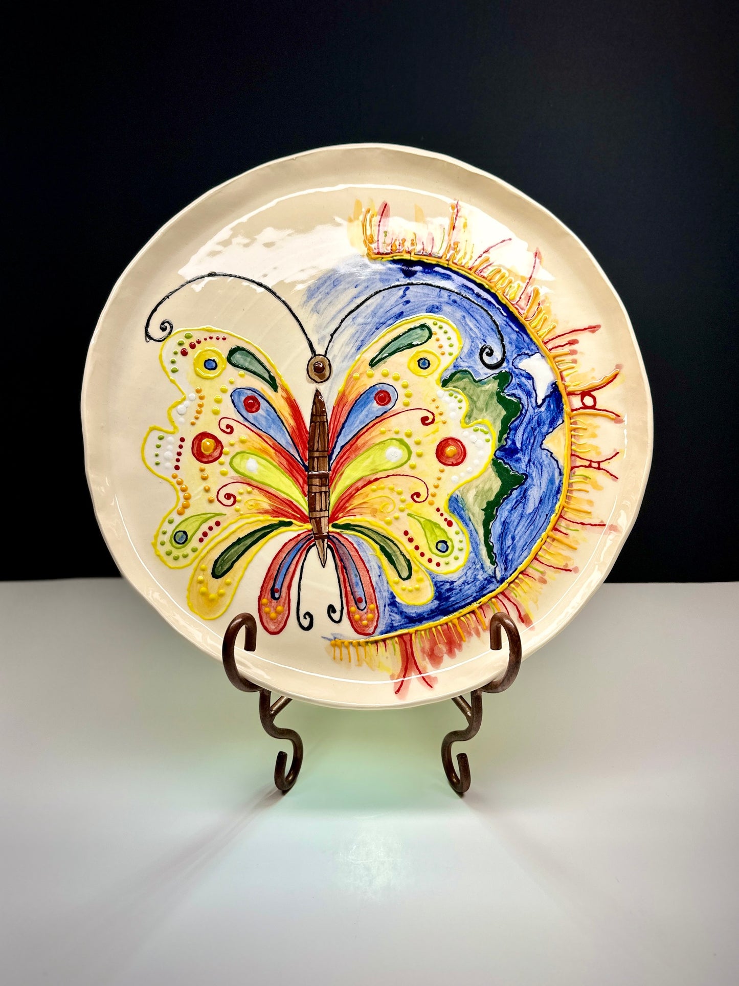 “Beauty will save the world” ceramic plate, Mariia Luchuk