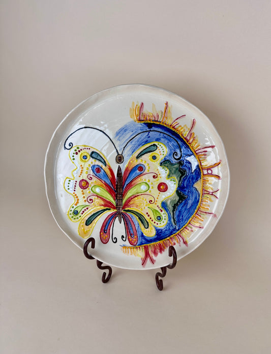 “Beauty will save the world” ceramic plate, Mariia Luchuk
