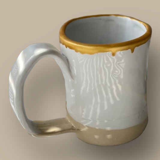 Gilded Grace Ceramic Mugs