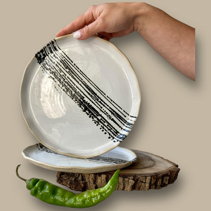 Black Splash Dinner Plate