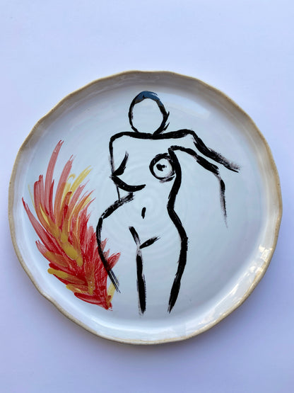 "In expectation"  Ceramic Art plate by Manya