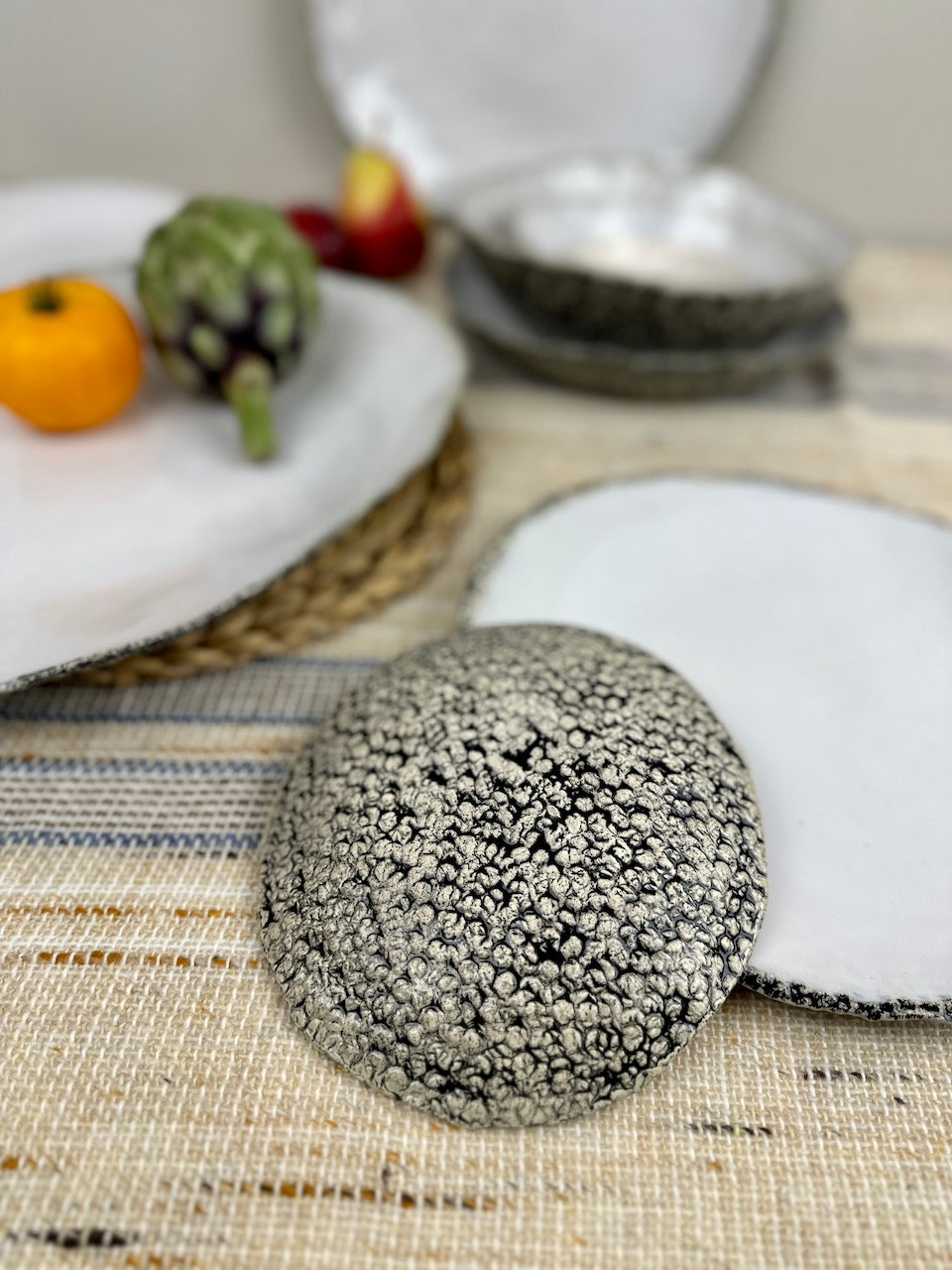 White Coral Stoneware Dinnerware Set