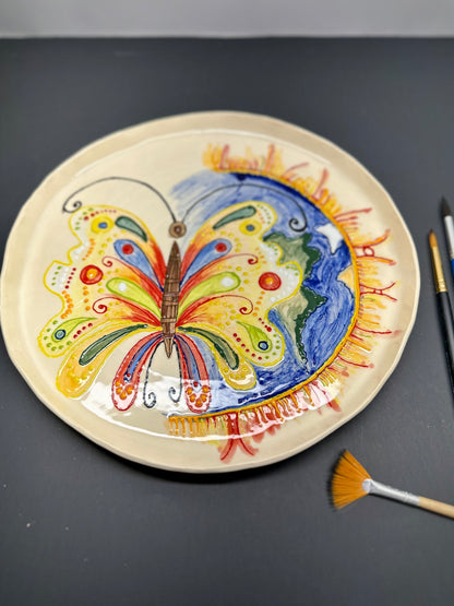 “Beauty will save the world” ceramic plate, Mariia Luchuk