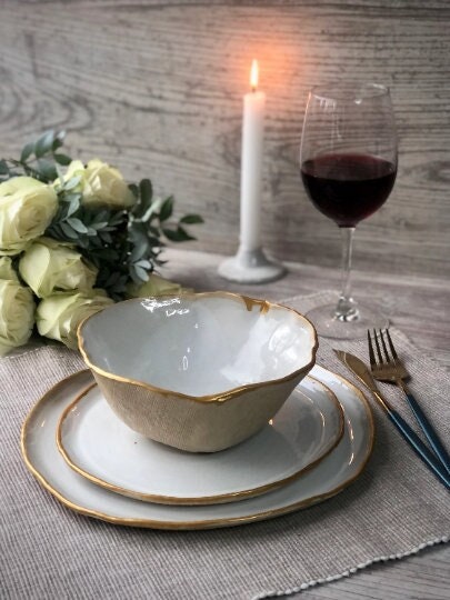 Gilded Grace Tableware Ceramic Set